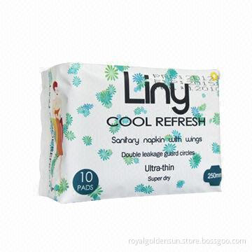 250mm sanitary napkins with cool mint